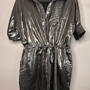 BCBG Silver Dress with Pockets